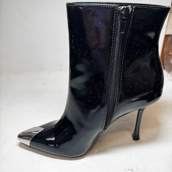 INC Womens 8 M Black Rohese Silver Pointed Toe High Heel Ankle Booties NIB JT6 - Picture 5 of 6